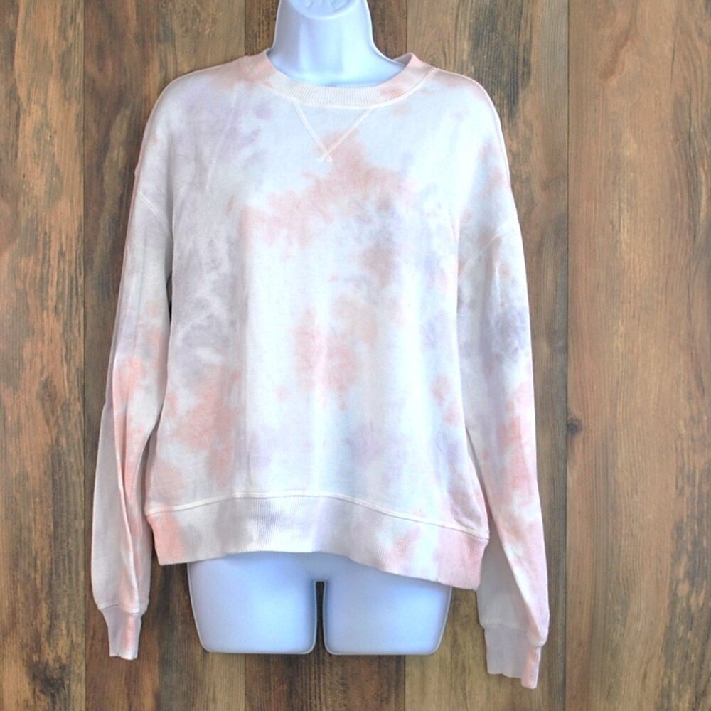 SO Women's Tie Dye Sweatshirt White Pink L